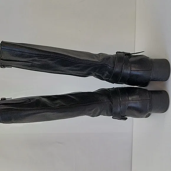 Naturalizer Kane Leather Riding Boots Black Size 8.5