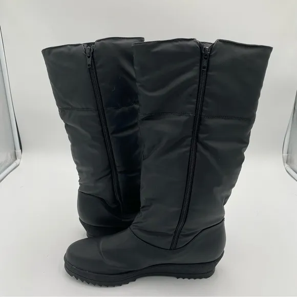 Naturalizer Knee High Tall Puffer Eskimo Winter Snow Boots Shoes Black Size 7.5
