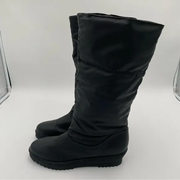 Naturalizer Knee High Tall Puffer Eskimo Winter Snow Boots Shoes Black Size 7.5
