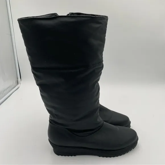 Naturalizer Knee High Tall Puffer Eskimo Winter Snow Boots Shoes Black Size 7.5