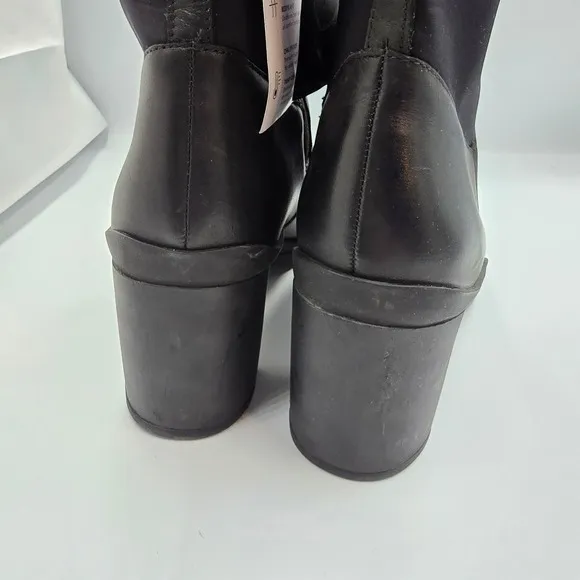 Naturalizer Weatherproof Axel 2 Leather Boots Knee High Wide Calf Black 12W