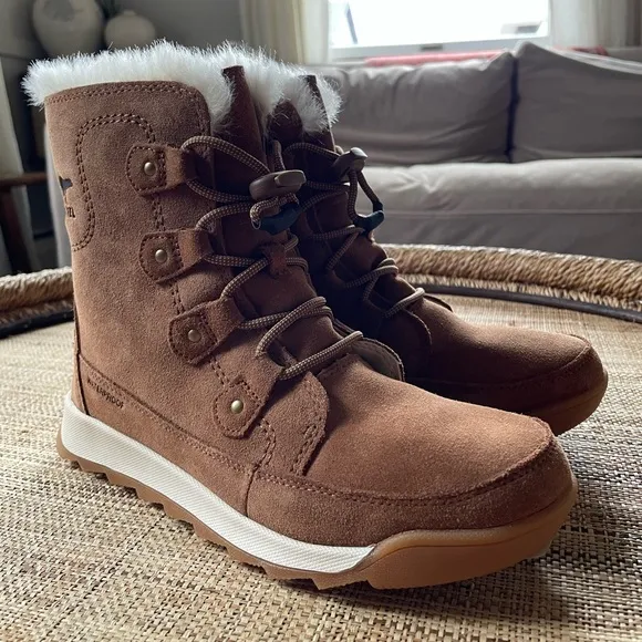 NET Sorel Youth Whitney II Joan Lace Winter Boots Tan 5