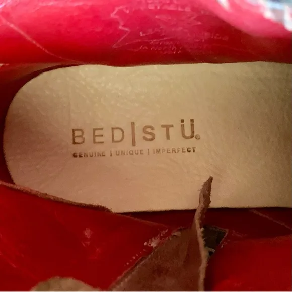 New BED STU Bedstu Tania Teak Rustic Western Harness Leather Ankle Boots 9 /40