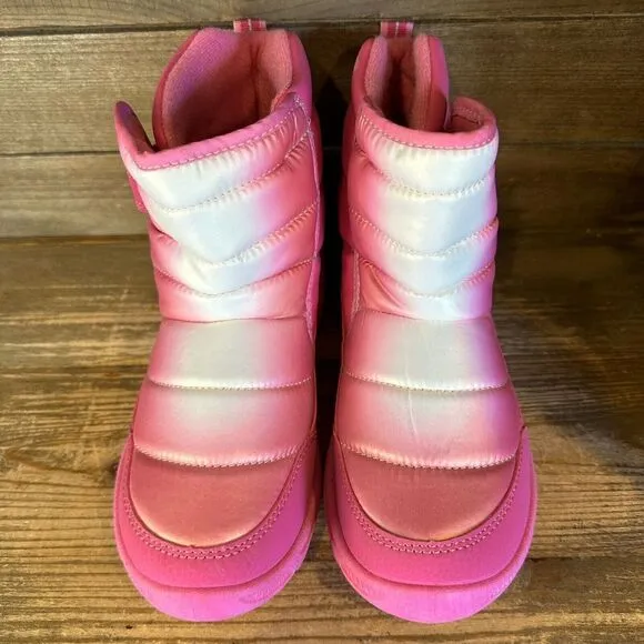 New Big Kids Merrell Polar Puffer Pink Waterproof Snow‎ Winter Boots Size 4 Y