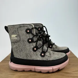 New Big Kids Sorel Explorer Lace Waterproof Suede Winter Snow Boots Size 6‎ Y