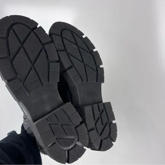 NEW Blondo Plaka Black Leather Winter Boots Lug Sole Waterproof Women's Size 8.5