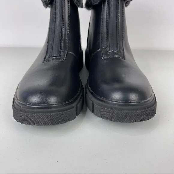 NEW Blondo Plaka Black Leather Winter Boots Lug Sole Waterproof Women's Size 8.5