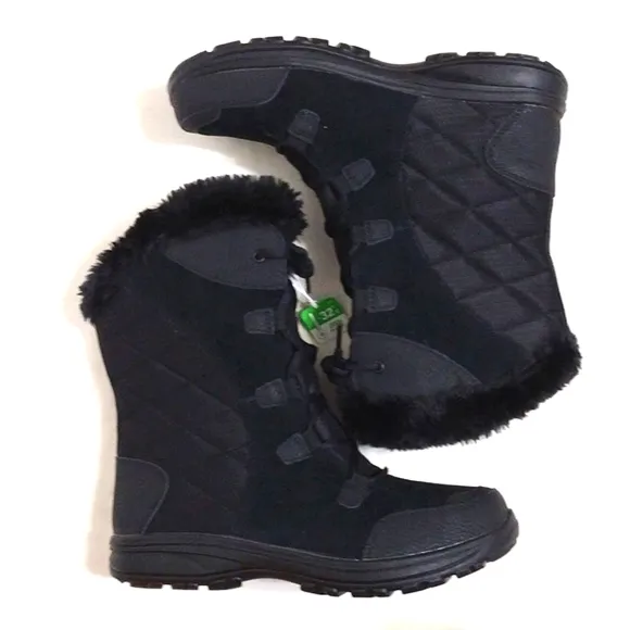 NEW Columbia Women's Lace Up Ice Maiden II Faux Fur Trim Winter Ski Boots US 9.5