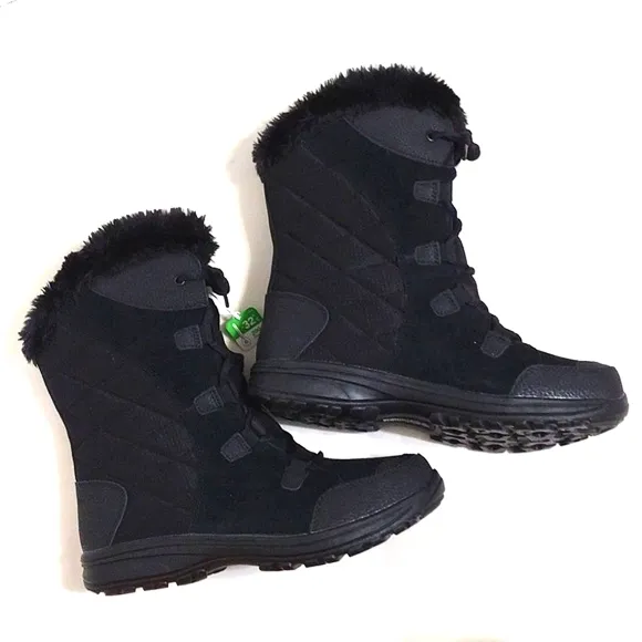 NEW Columbia Women's Lace Up Ice Maiden II Faux Fur Trim Winter Ski Boots US 9.5