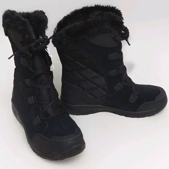 NEW Columbia Women's Lace Up Ice Maiden II Faux Fur Trim Winter Ski Boots US 9.5