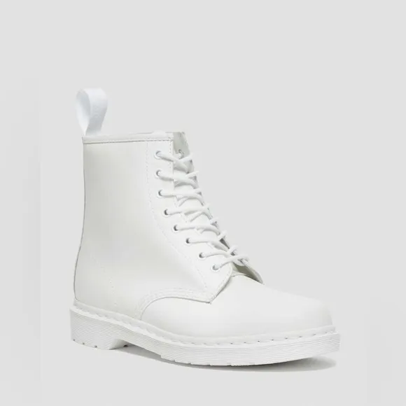NEW! Dr. Martens 1460 Mono Patent Leather Lace Up Boots Size 8 UK 6