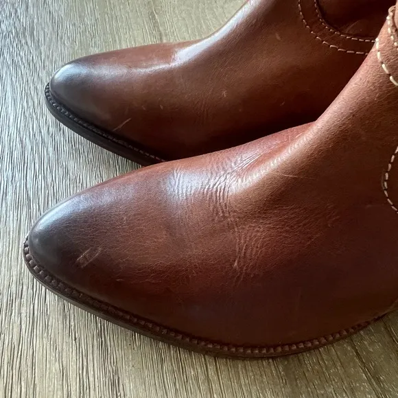 NEW Frye Nataly western cognac leather boots size 8.5