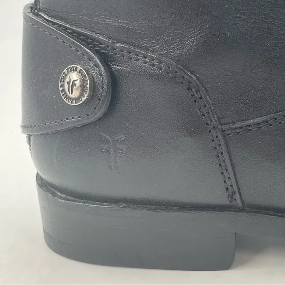 NEW! Frye Women’s Melissa Black Leather Snap w/Zip Back Riding Boots -Size 5.5