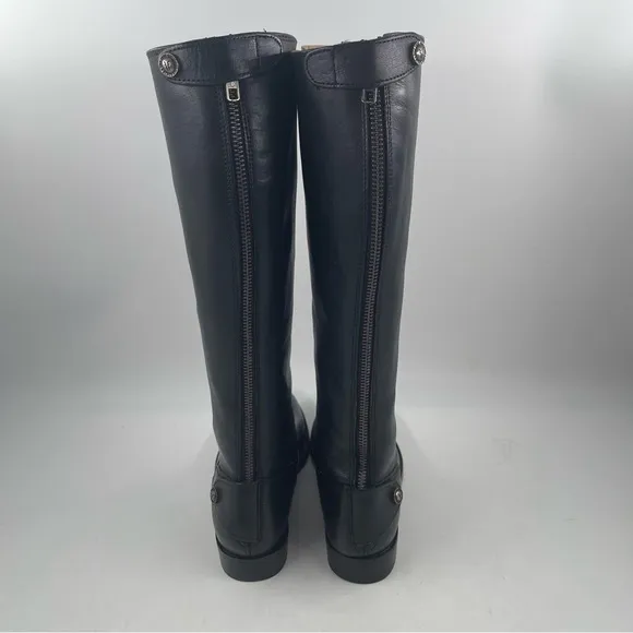 NEW! Frye Women’s Melissa Black Leather Snap w/Zip Back Riding Boots -Size 5.5