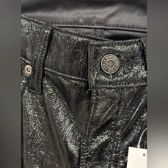 *NEW* Gap Baby boot Mid rise Vegan Pants true black womens size 28/6R