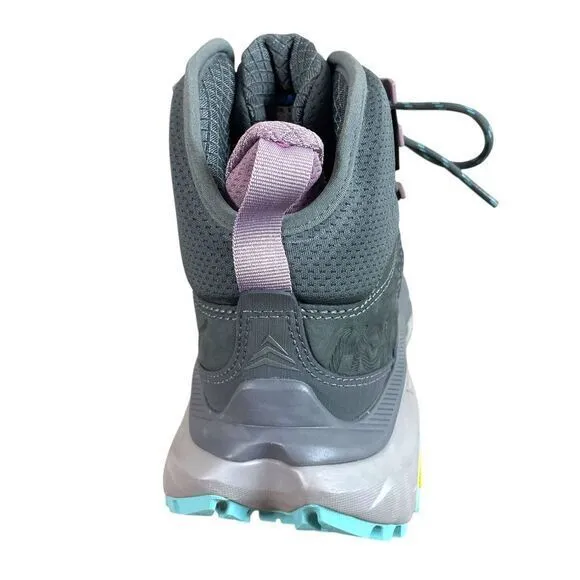NEW Hoka Womens‎ Kaha 2 Mid Goretex Hiking Boots 7B Castlerock Gray Cushioned