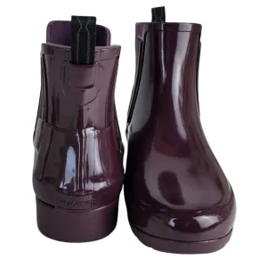 New Hunter original refined chelsea gloss rain boots grape purple winter outdoor