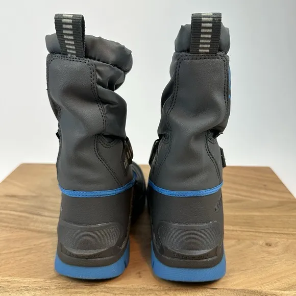 New Little Kids Keen Snow Troll Waterproof Gray/Blue Lined Ankle Boots Size 8 C