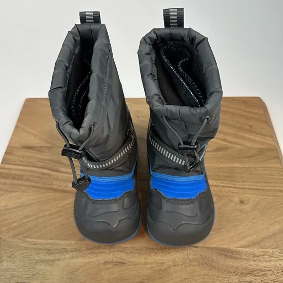 New Little Kids Keen Snow Troll Waterproof Gray/Blue Lined Ankle Boots Size 8 C