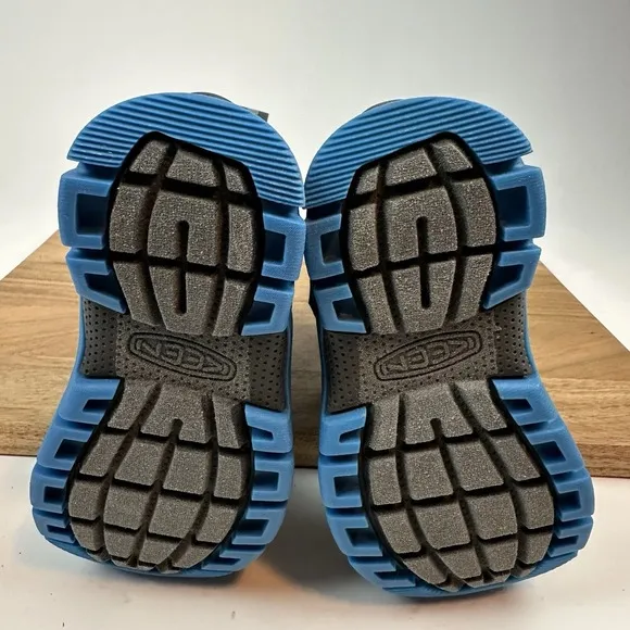 New Little Kids Keen Snow Troll Waterproof Gray/Blue Lined Ankle Boots Size 8 C