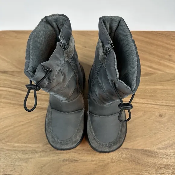 New Little Kids Naturino Gray Poznurr Winter Waterproof Boots Size 8 C EU 25