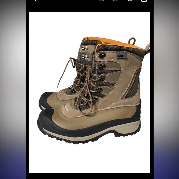 New! LL Bean Women's 8 M Primaloft Trail Hiking Winter Boots Waterproof DriLex