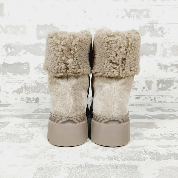 New  Marc Fisher LTD Vina Suede Faux Fur Lined Winter &amp; Snow Boots W68