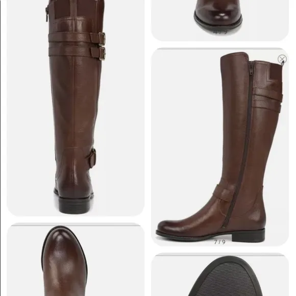 New Naturalizer Jessie Knee High Brown Riding Boots 5 M Regular Calf