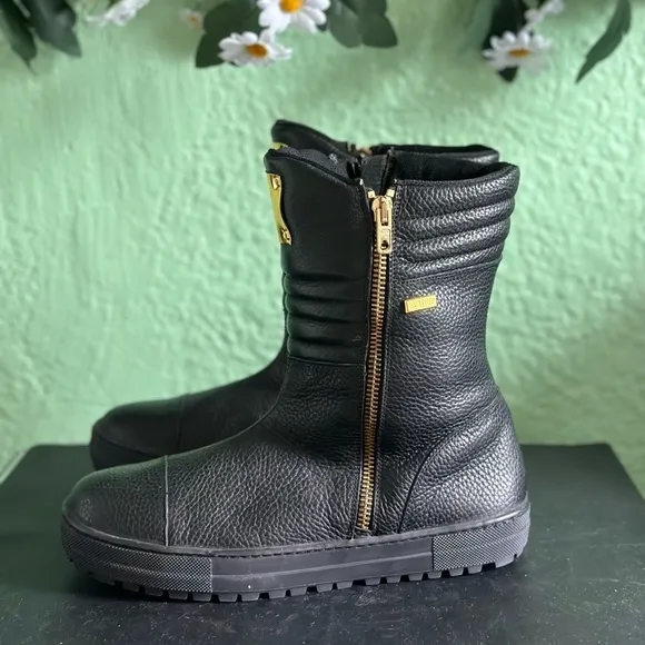 NEW Naturino Big Boys Rain-step Biker Moto Winter Boots sz 37 5 Youth