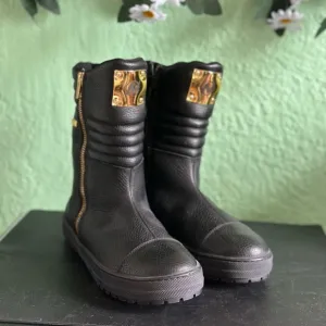 NEW Naturino Big Boys Rain-step Biker Moto Winter Boots sz 37 5 Youth