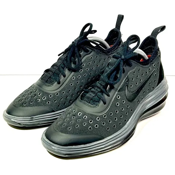 NEW Nike Women's Anthracite Black Grey LunarElite Sky Hi Wedge Trainer SIze 7.5