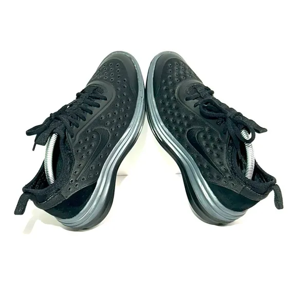 NEW Nike Women's Anthracite Black Grey LunarElite Sky Hi Wedge Trainer SIze 7.5