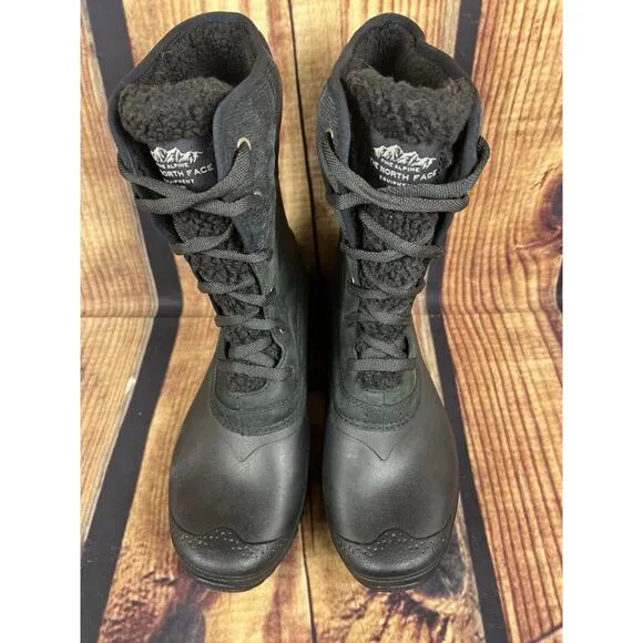 NEW North Face Women’s Size 9 Black Winter Boots Fine Alpine Waterproof Lace Up