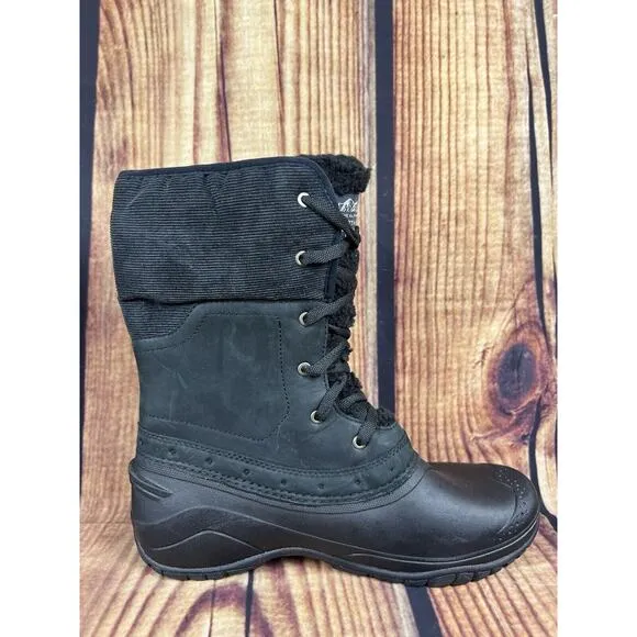 NEW North Face Women’s Size 9 Black Winter Boots Fine Alpine Waterproof Lace Up