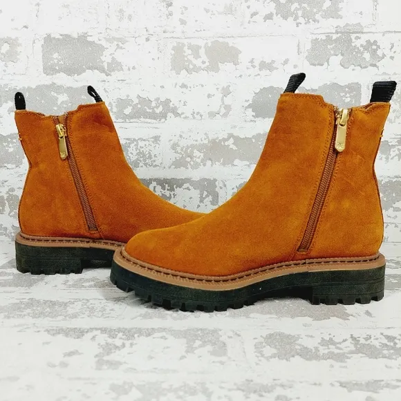 New Sam Edelman Laguna Kids Brown Suede Ankle boots B276
