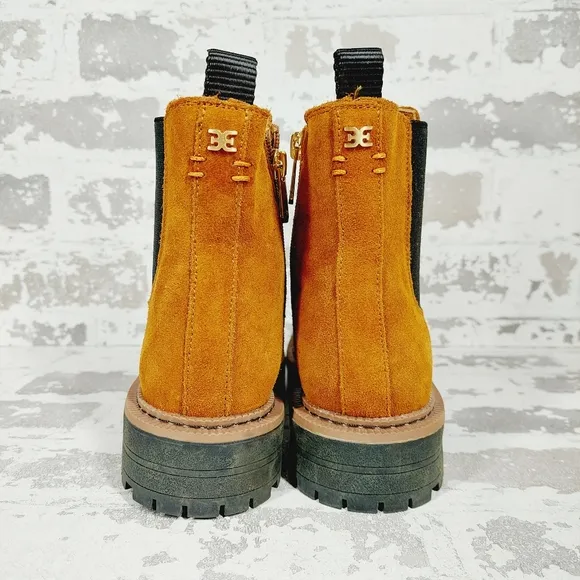 New Sam Edelman Laguna Kids Brown Suede Ankle boots B276