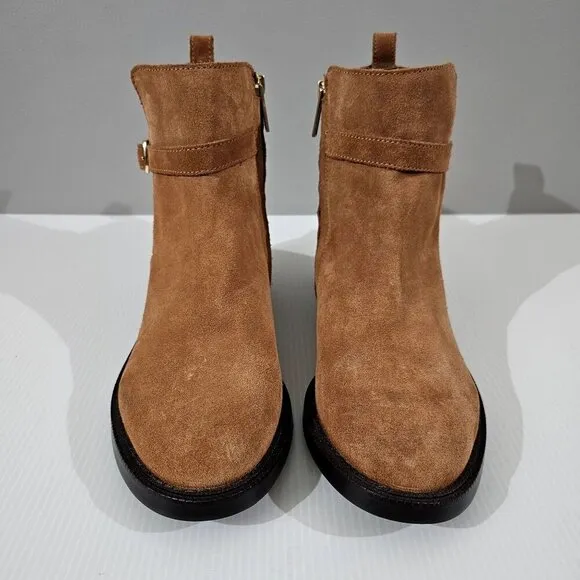 NEW Sam Edelman Nolynn Ankle Bootie Brown Suede Size 8.5