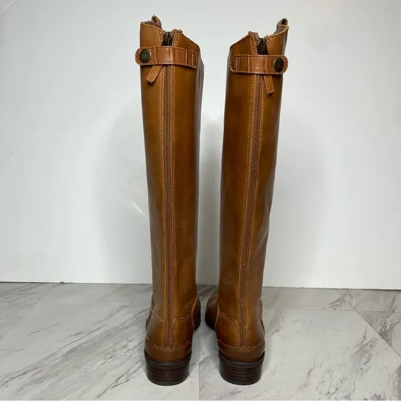 New! Sam Edelman Penny Brown Leather Athletic Fit Riding Boot 7 1/2 M