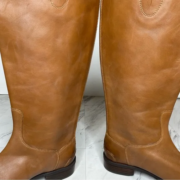 New! Sam Edelman Penny Brown Leather Athletic Fit Riding Boot 7 1/2 M