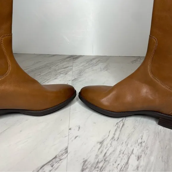 New! Sam Edelman Penny Brown Leather Athletic Fit Riding Boot 7 1/2 M