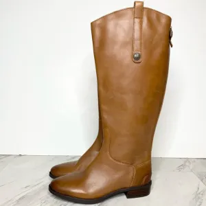 New! Sam Edelman Penny Brown Leather Athletic Fit Riding Boot 7 1/2 M