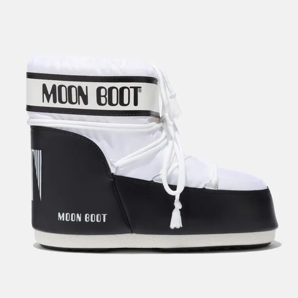 New Size 39-41 White Moon Boot Icon Low Nylon Snow Boots