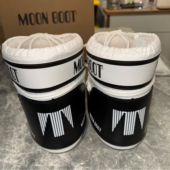 New Size 39-41 White Moon Boot Icon Low Nylon Snow Boots