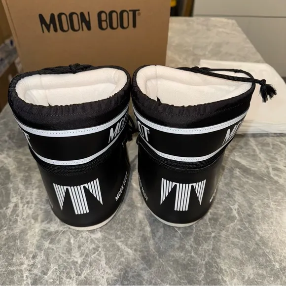 New Size EU 39-41 Moon Boot Icon Low Nylon Snow Boots Black