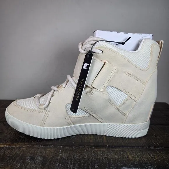 NEW Sorel Out 'N About Sport Wedge Womens Size 9.5 Waterproof Boots Chalk Nova