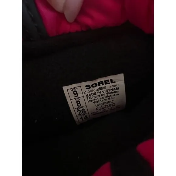 New Sorel pink toddler Girl's Whitney Puffy Boots size 9