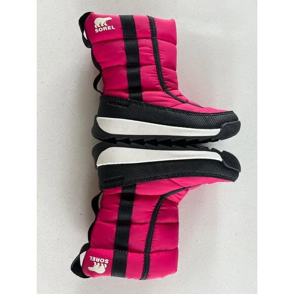 New Sorel pink toddler Girl's Whitney Puffy Boots size 9