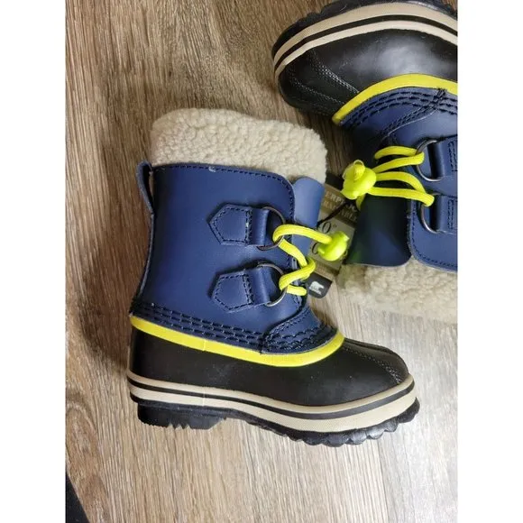 NEW - Sorel Yoot Pac TP Snow Boots Size 8 (13 cm) Kids Blue Boy Girl Waterproof