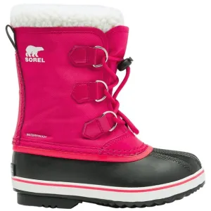 NEW Sorel Youth Yoot Pac Hot Pink Nylon Boot Girls Kids Sz 2 NWT