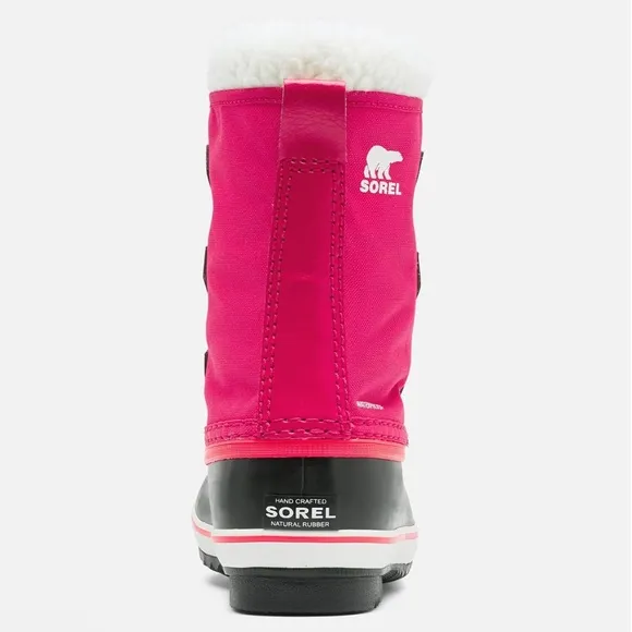 NEW Sorel Youth Yoot Pac Hot Pink Nylon Boot Girls Kids Sz 2 NWT